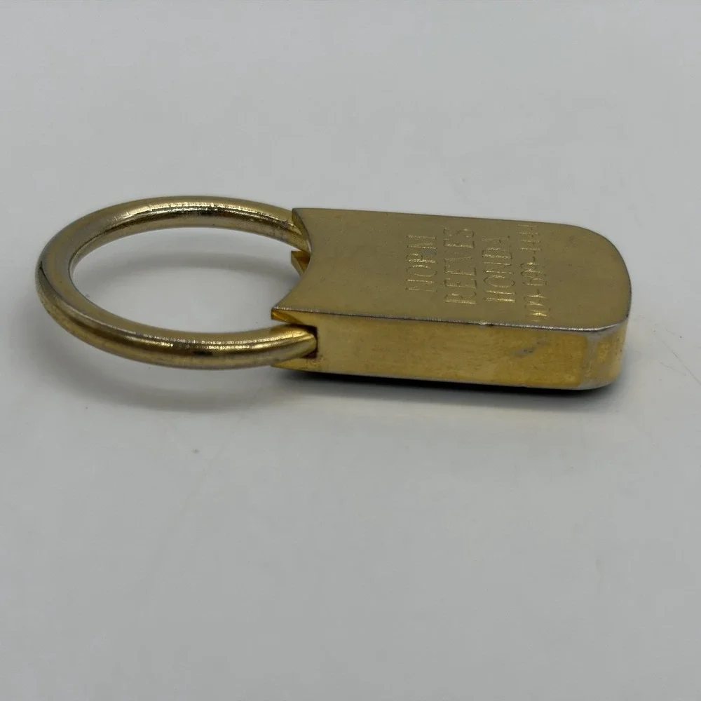 Vintage Honda Keychain Black & Gold Norm Reeves Honda Cerritos California
